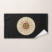 Retro Boho Zonneuitbarsting Design Handdoek (Handdoek)