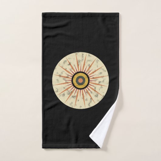 Retro Boho Zonneuitbarsting Design Handdoek (Handdoek)