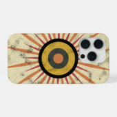 Retro Boho Zonneuitbarsting Design iPhone Hoesje (Achterkant horizontaal)