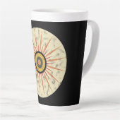 Retro Boho Zonneuitbarsting Design Latte Mok (Rechterhoek)