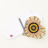 Retro Boho Zonneuitbarsting Design Notitieboek (Binnen)