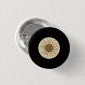 Retro Boho Zonneuitbarsting Design Ronde Button 3,2 Cm (Voorkant /achterkant)