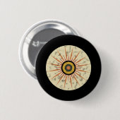 Retro Boho Zonneuitbarsting Design Ronde Button 5,7 Cm (Voorkant /achterkant)