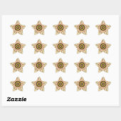 Retro Boho Zonneuitbarsting Design Ster Sticker (Vel)
