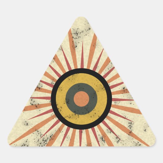 Retro Boho Zonneuitbarsting Design Sticker (Voorkant)