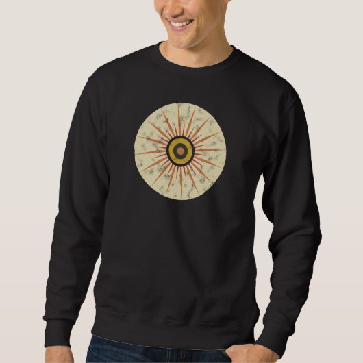 Retro Boho Zonneuitbarsting Design Trui (Voorkant)