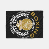 Retro bokshandschoenen liefde geschenken voor Boxe Fleece Deken (Voorkant (Horizontaal))