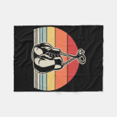 Retro bokshandschoenen  Sunset Design Fleece Deken (Voorkant (Horizontaal))