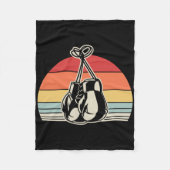 Retro bokshandschoenen  Sunset Design Fleece Deken (Voorkant)