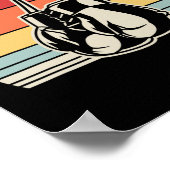 Retro bokshandschoenen  Sunset Design Poster (Hoek)