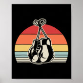 Retro bokshandschoenen  Sunset Design Poster (Voorkant)