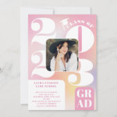 Retro bold 2023, holografisch, 5 foto's, afstudere kaart (Voorkant)