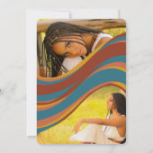 Retro Bold 70's Rainbow Swirl Casual Afstuderen Kaart (Achterkant)