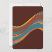 Retro Bold 70's Rainbow Swirl Casual bruiloft Kaart (Achterkant)