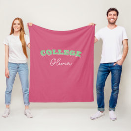 Retro Bold Aangepaste College Naam Deken