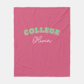 Retro Bold Aangepaste College Naam Deken (Voorkant)