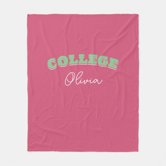 Retro Bold Aangepaste College Naam Deken (Voorkant)