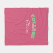 Retro Bold Aangepaste College Naam Deken (Voorkant (Horizontaal))