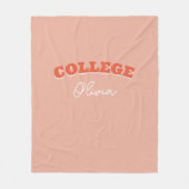 Retro Bold Aangepaste College Naam Deken (Voorkant)