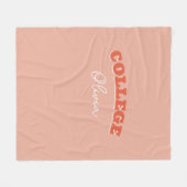 Retro Bold Aangepaste College Naam Deken (Voorkant (Horizontaal))