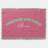 Retro Bold Aangepaste College Naam Deken (Voorkant)