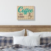 Retro Bold Coffee Shop Diner Bord Kunst  Canvas Afdruk (Insitu (Slaapkamer))