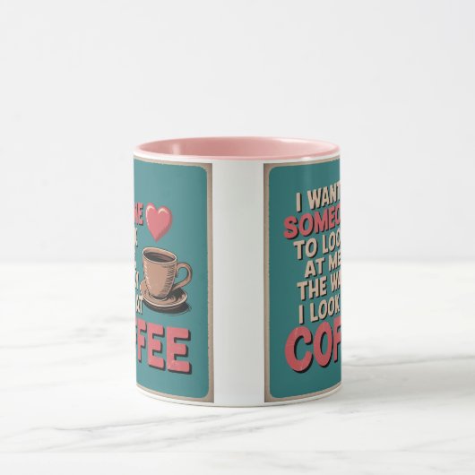 Retro Bold "Ik wou dat ik iemand had" Mok (Midden)