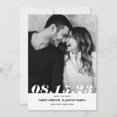 Retro Bold Italic Typography Photo Save The Date (Voorkant)