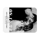 Retro Bold Italic Typography Photo Save the Date Magneet (Horizontaal)