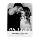 Retro Bold Italic Typography Photo Save the Date Magneet (Verticaal)