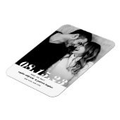Retro Bold Italic Typography Photo Save the Date Magneet (Linkerzijde)