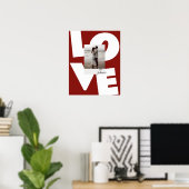 Retro Bold Liefde Muurkunst met Foto Poster (Thuiskantoor)