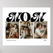 Retro Bold Moeder 3 Foto Collage Poster (Voorkant)