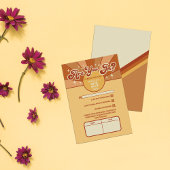 Retro Bold Neon Oranje roze bruiloft RSVP