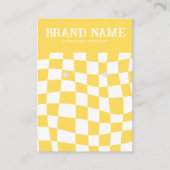 Retro Bold Oorbellen Display Kaart Geel Visitekaartje (Voorkant)