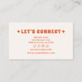 Retro Bold Pink 70s Boho Groovy Funky Girly Trendy Visitekaartje (Achterkant)