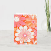 Retro Bold Pink Arch Gevouwen Dank je Kaart (Achterkant)