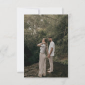 Retro Bold Roest & Perzik Foto Bruiloft Save The Date (Achterkant)