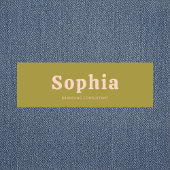 Retro Bold Serif Simple Green Blush Pink Naamplaatje