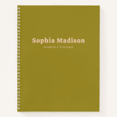 Retro Bold Simple Green Blush Pink Notitieboek (Voorkant)