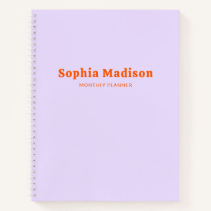 Retro Bold Simple Lila Oranje Notitieboek