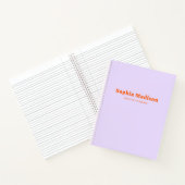 Retro Bold Simple Lila Oranje Notitieboek (Binnen)