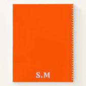 Retro Bold Simple Lila Oranje Notitieboek (Achterkant)