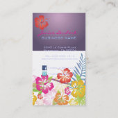RETRO BOLD TROPICAL FLOWERS, HIBISCUS VISITEKAARTJE (Achterkant)