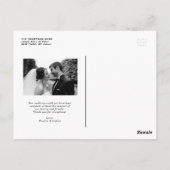 Retro Bold Typografie Gold Just Married Foto Briefkaart (Achterkant)