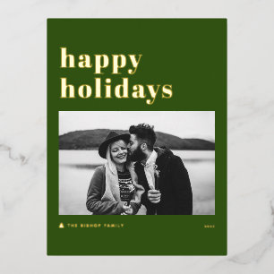 Retro Bold Typografie Green Prettige feestdagen Fo