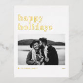 Retro Bold Typografie Prettige feestdagen foto (Voorkant)