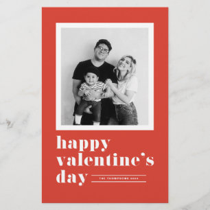 Retro Bold Typografie Red Valentijnsdag Card