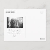 Retro Bold Typography Black Afstuderen Bedankt Briefkaart (Achterkant)