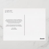 Retro Bold Typography Black Merry Kerstfoto Folie Feestdagen Briefkaart (Achterkant)